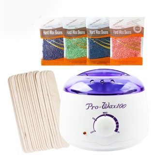 Nồi đun sáp wax chống dính tặng sáp sữa dừa và que gỗ nồi nấu pro wax 100 hỗ trợ tẩy lông triệt lông tại nhà