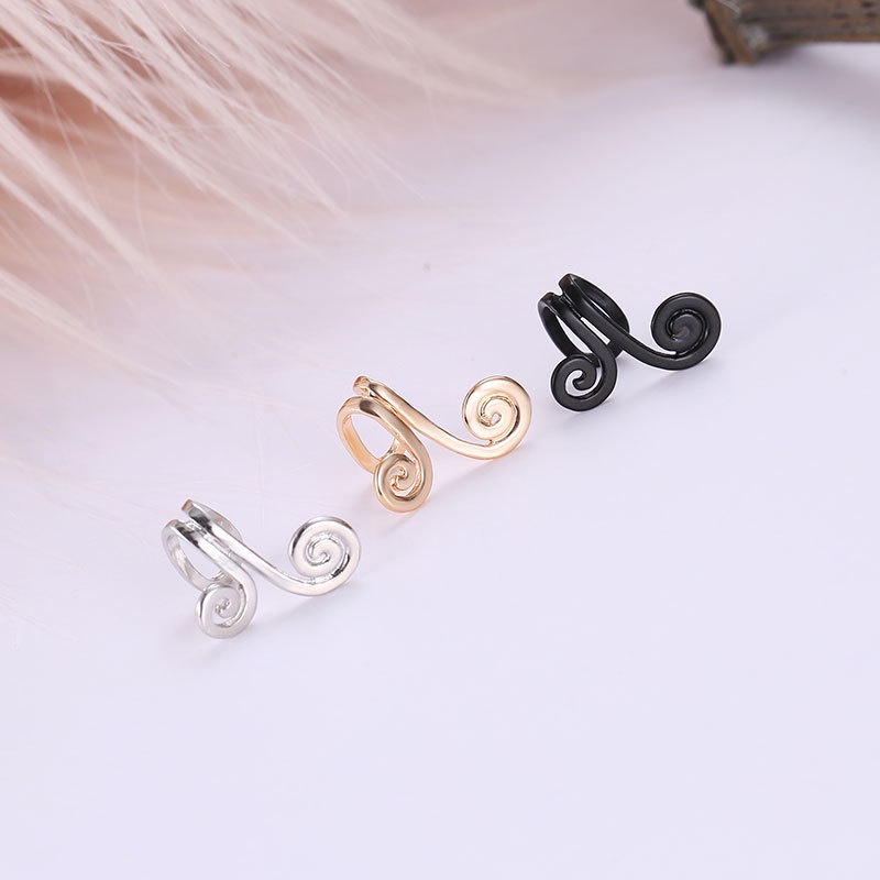 1 khuyên kẹp vành tai màu vàng đồng thanh lịch cho nữ