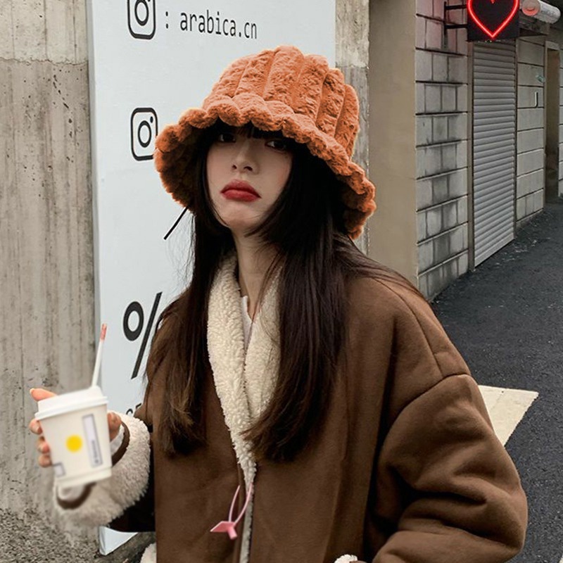 Mũ Tai Bèo Kẻ Sọc Dọc Màu Sắc Retro Hàn Quốc