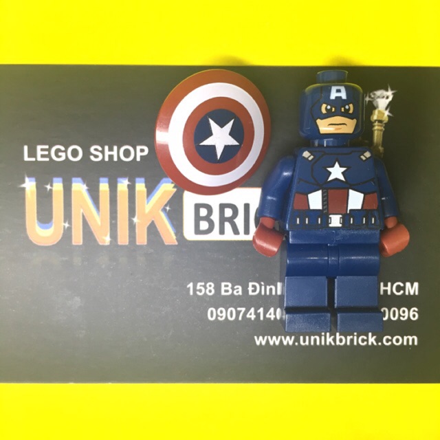 Lego UNIK BRICK Captain America (Mẫu 3) - Đội trưởng Mỹ trong Super Heroes - Siêu anh hùng chính hãng (như hình)