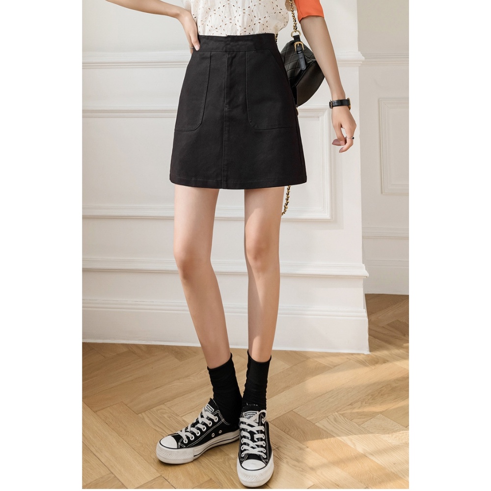 Chân váy nữ, chân váy nữ chất kaki 2 màu trắng đen đủ size S M L SKUCV-06B