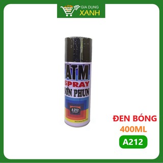 Sơn xịt ATM màu đen mờ A212, 400ml
