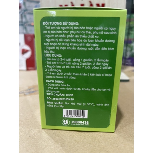 Men vi sinh BIOACIMIN FIBER. kết hợp với chất xơ hoà tan và men vi sinh