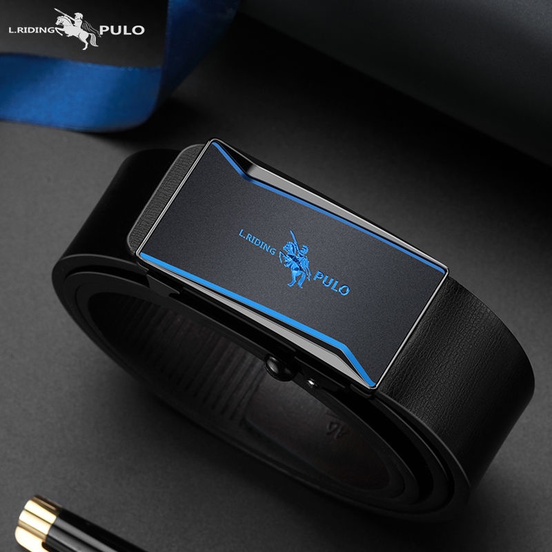 Thắt Lưng Da Dây nịt nam Cao Cấp khóa tự động  POLO 110-cm130cm x 3.5cm Bảo Hành 12 tháng.