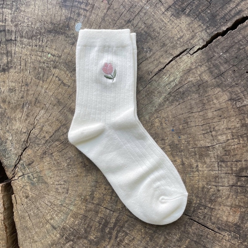 Tất - Vớ hình hoa + gấu thêu