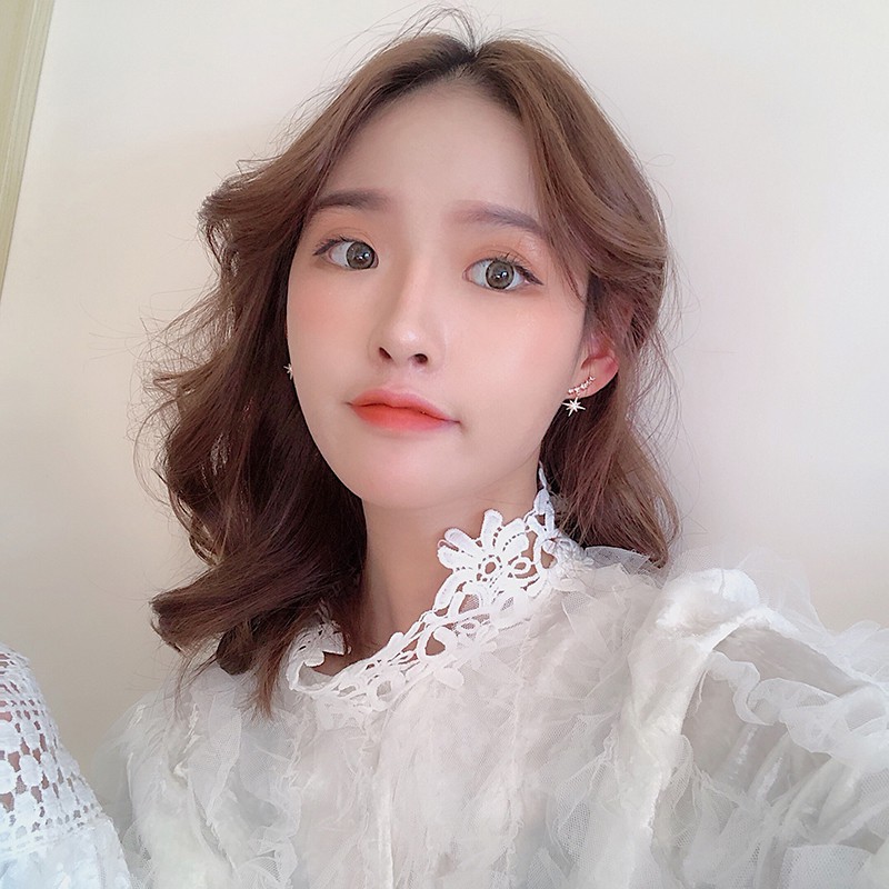 Bông Tai Mạ Bạc Hình Ngôi Sao Đính Đá A286