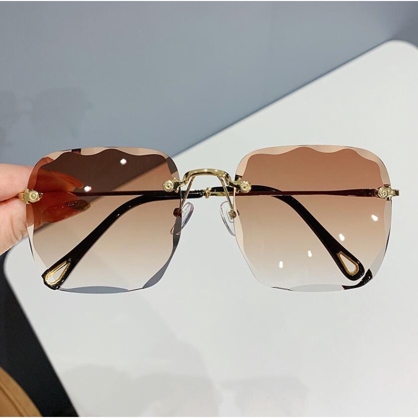 Kính Mát Gọng Vuông Không Viền Thời Trang Cho Nữ