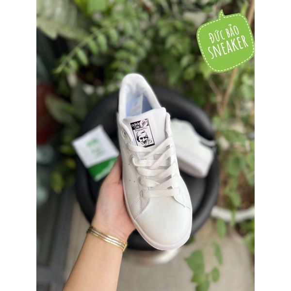 Giày stan Smith 11 . Giày adidas stan Smith gót đen , gót xanh buộc dây sneaker kèm hộp