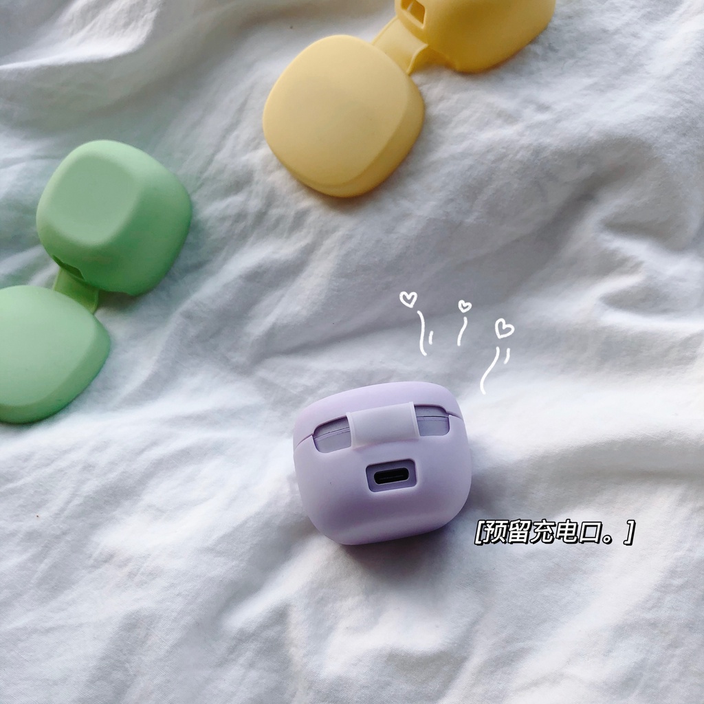 [Sẵn sàng] Vỏ mềm tai nghe silicon màu trơn cho Baseus Encok WM01 / WM02 / WM02 + Plus có móc