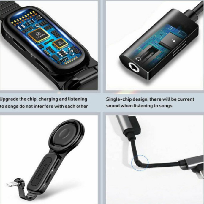 Sản phẩm  Nhẫn Đỡ Chức Năng Chuyển Đổi Kết Nối Lightning Chuyên Dụng Cho Iphone thương hiệu USAMS ..