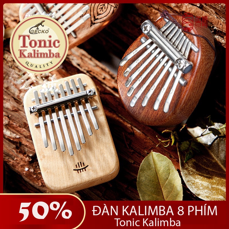 Đàn kalimba 8 phím gỗ và pha lê Tonic Kalimba