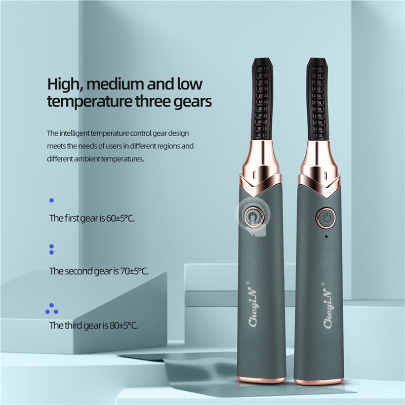 Kho Sẵn Sàng Dụng Cụ Uốn Cong Lông Mi Bằng Nhiệt Nhanh Chóng Sạc Usb Tiện Lợi