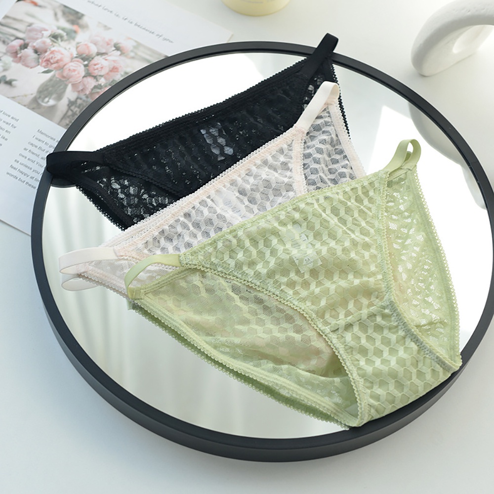 Quần Lót Cotton Lưng Thấp Mềm Mại Phối Ren Họa Tiết Sọc Caro Nhiều Màu Gợi Cảm Cho Nữ | BigBuy360 - bigbuy360.vn