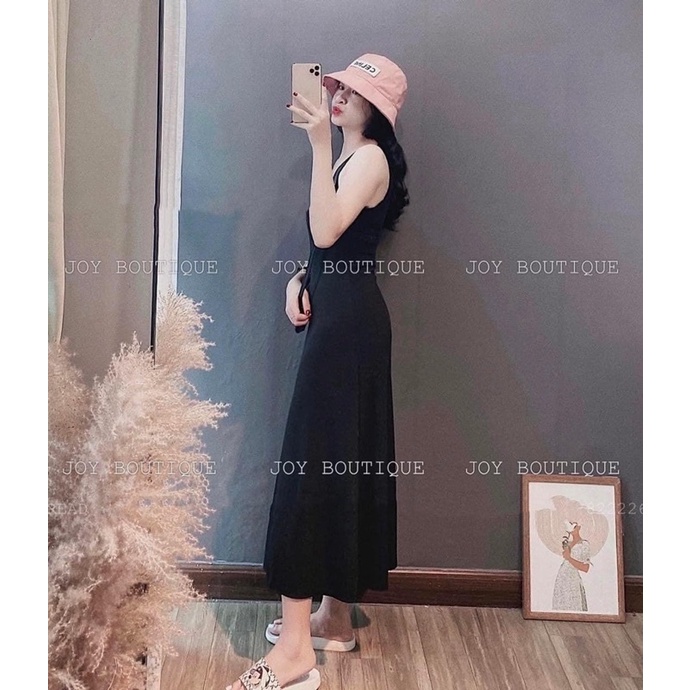 Váy tăm xoè,đầm hai dây co giãn tốt dáng dài 120cm-Minxy shop