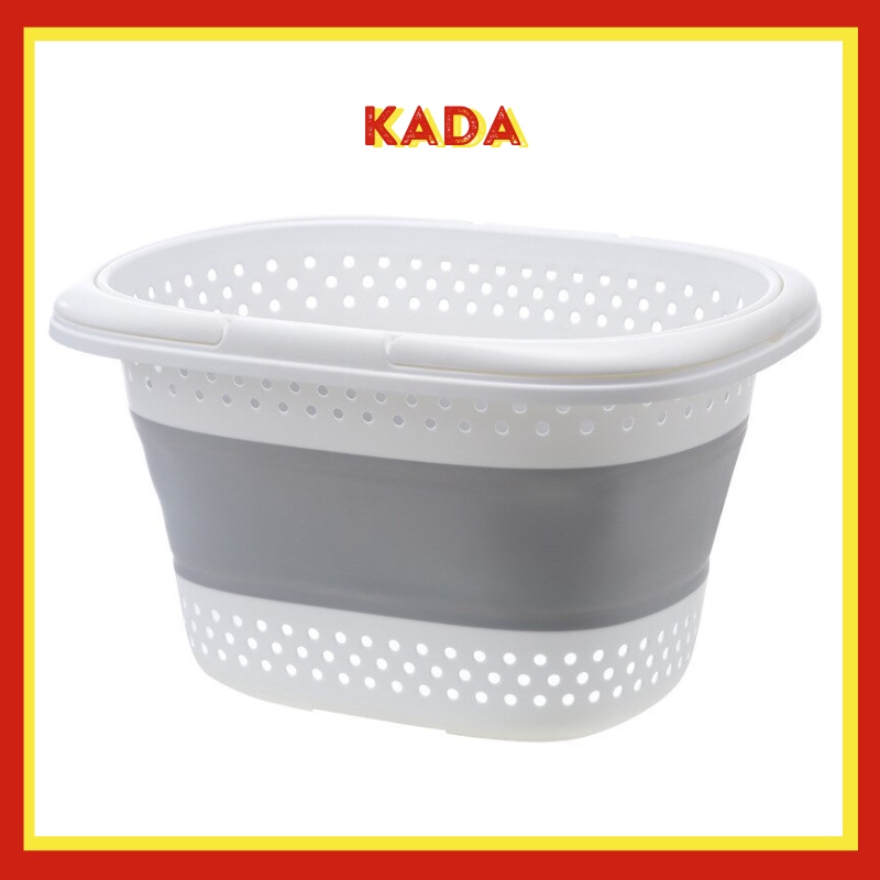 Giỏ Đựng Đồ Có Quai Xách Đa Năng Gấp Gọn - Sọt Nhựa Đựng Quần Áo Chất Liệu Dẻo Tiện Lợi -HM624