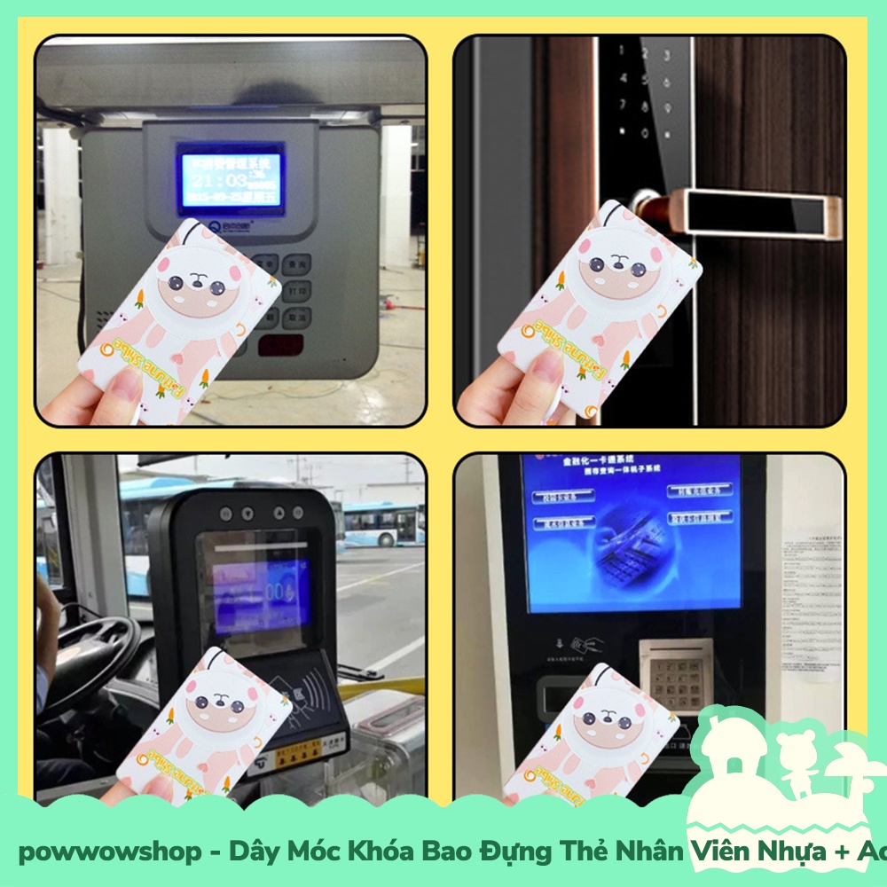 [Sẵn VN - Hỏa Tốc] Dây Móc Khóa Bao Đựng Thẻ Nhân Viên Nhựa PC+Acrylic Mẫu Fortune Shibe Shiba Dog