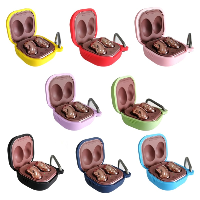 Vỏ bảo vệ hộp sạc tai nghe Galaxy-Buds Live màu trơn thời trang cao cấp