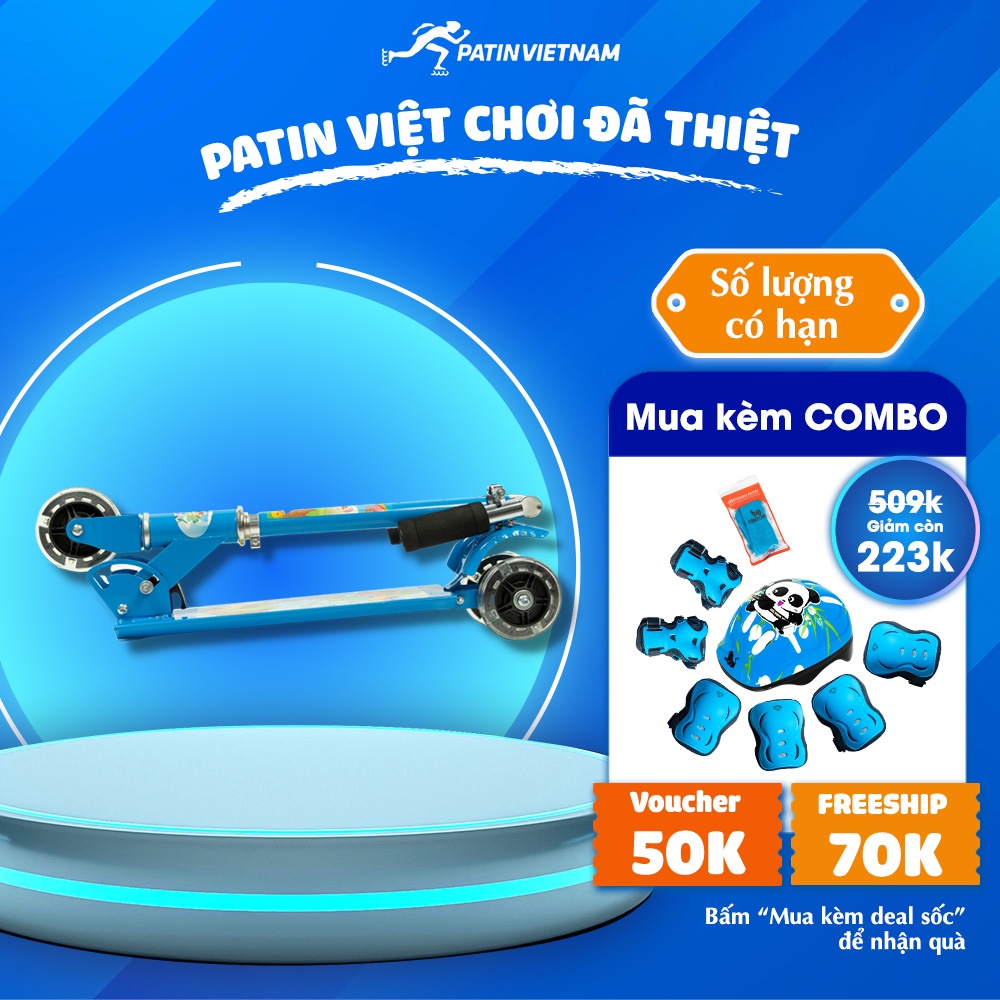 Xe Trượt Scooter Giá Rẻ 951 CENTOSY - Tăng Chỉnh 3 Nấc, Bánh Phát Sáng Cho Bé Từ 2 Tuổi