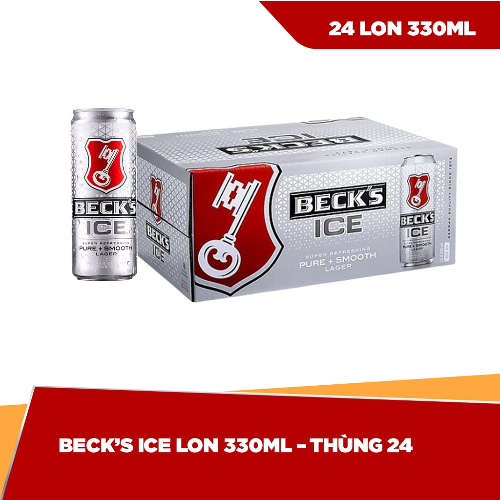 Bia beck's ice thùng 24 lon 330ml