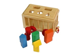 Đồ chơi gỗ - xe thả hình gỗ mộc