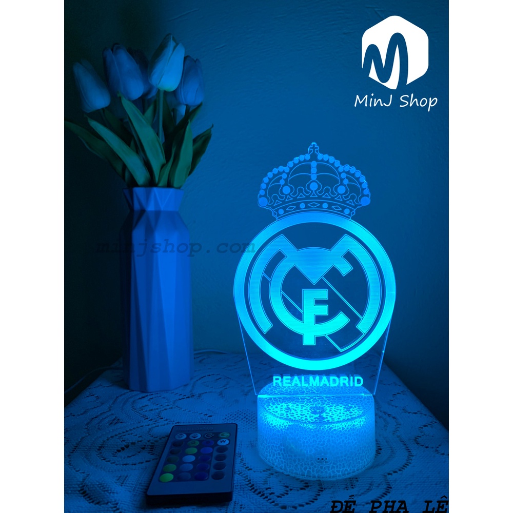 Đèn Ngủ 3D Led Real Madrid | MinJ Shop | Đèn Ngủ 3D Real Madrid | Trang Trí & Quà Tặng Độc Đáo