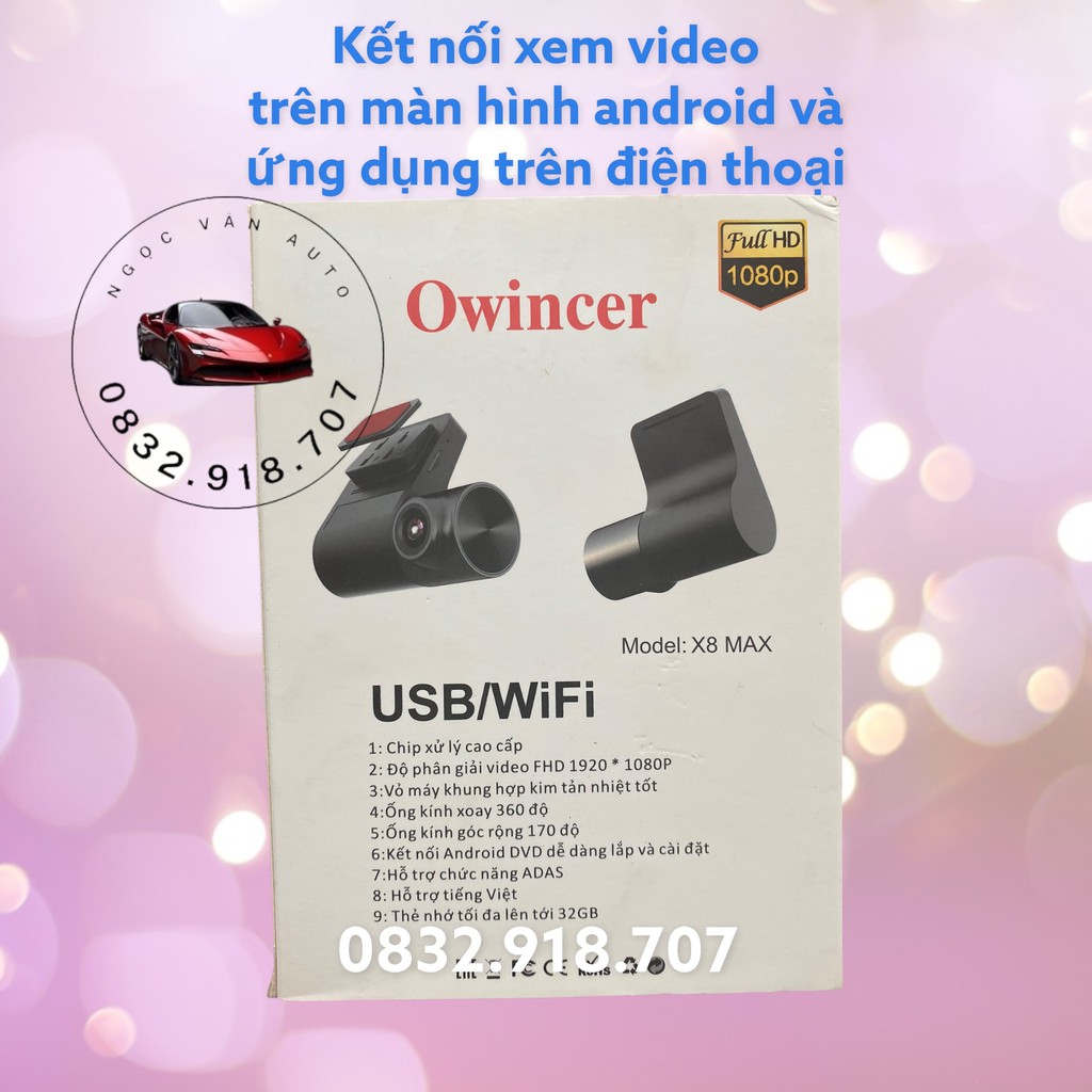 Camera hành trình Android Owincer X8 MAX tích hợp Wifi xem trên ứng dụng điện thoại và màn hình android