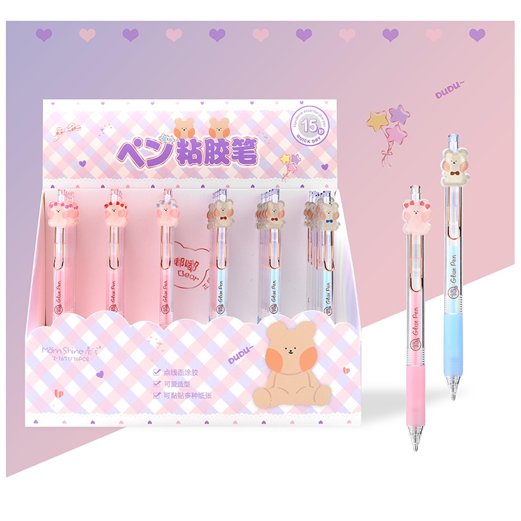 Bút keo dán washi SeamiArt dạng nhấn có thể đổ đầy lại thiết kế đáng yêu