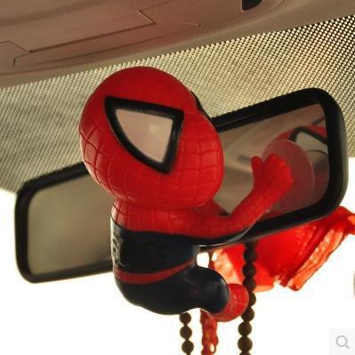 Người nhện spider-man gắn kính xe hơi trang trí nhà cửa HÌNH THẬT 2 màu đen đỏ