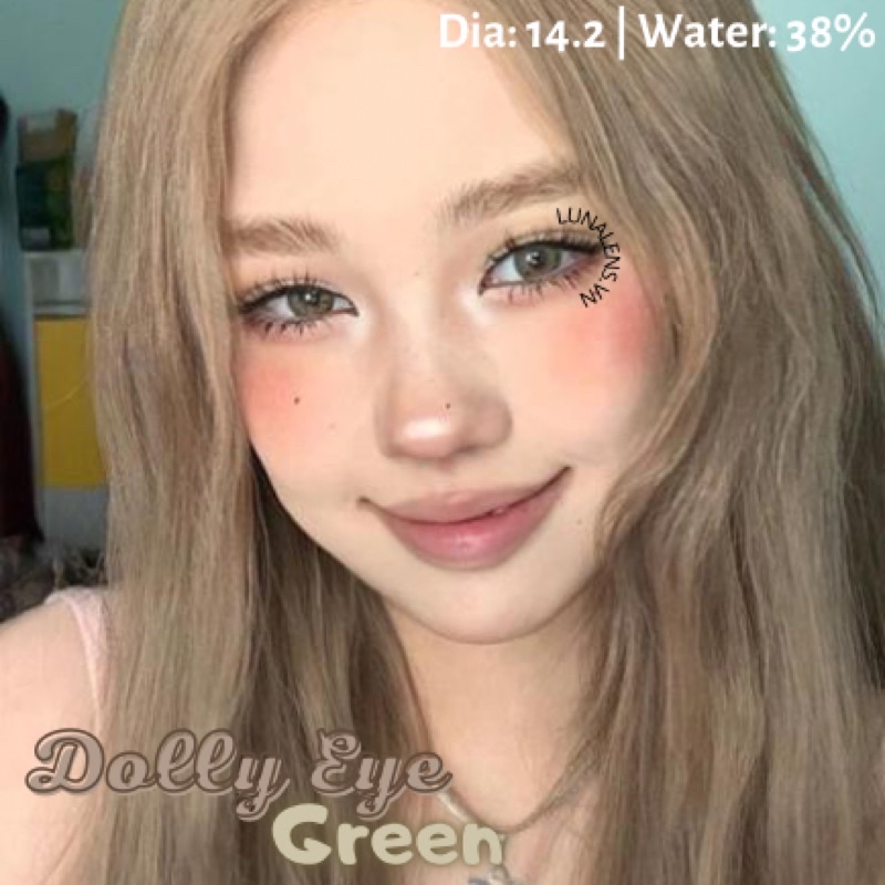 KÍNH ÁP TRÒNG MÀU XANH RÊU DOLLY EYE GREEN LENS CÓ ĐỘ CẬN SIÊU ÊM SIÊU MỀM NỘI ĐỊA TRUNG QUỐC