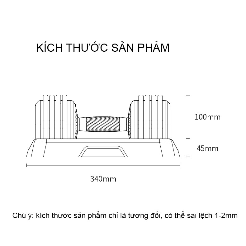 Tạ Tay Điều Chỉnh FED-8026 Bộ 20KG - 10KG/tay (Bảo hành 12 tháng)