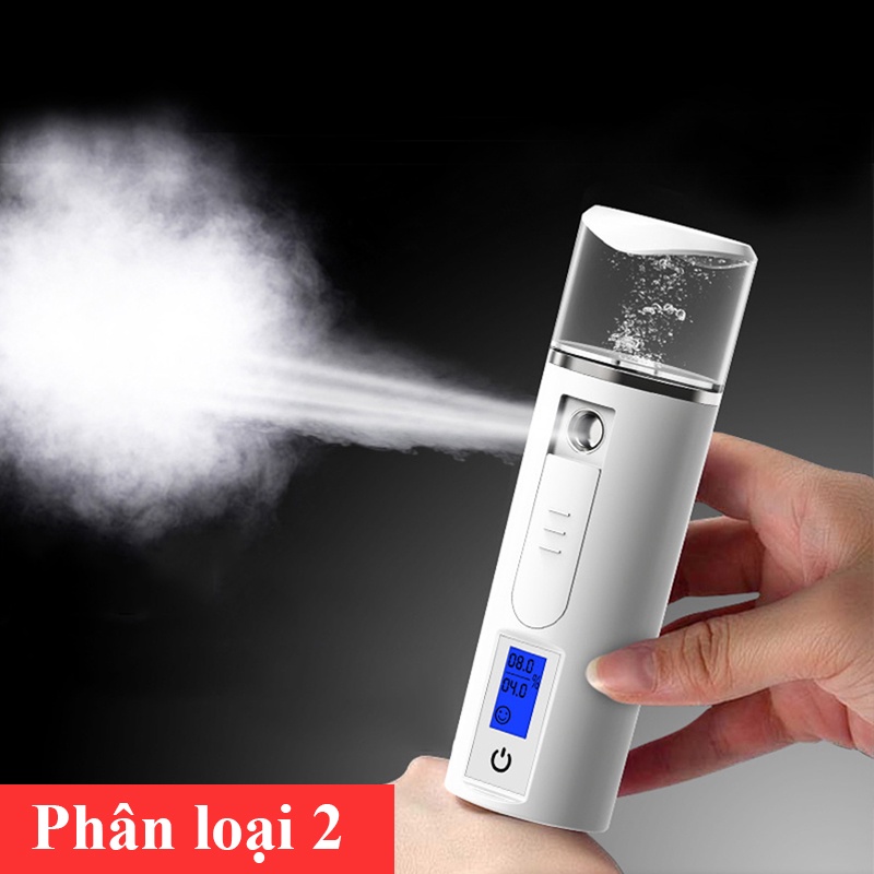 Máy phun sương cầm tay xịt khoáng mini xông hơi mặt Nano tạo ẩm cấp ẩm cho da