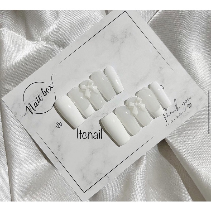 Móng up nailbox trắng tinh khôi 🎀