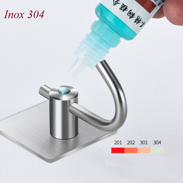 Móc Dán Tường Treo Đồ Inox 304 Hình Lưỡi Câu Latimax MD01 Siêu Chịu Lực Siêu Dính