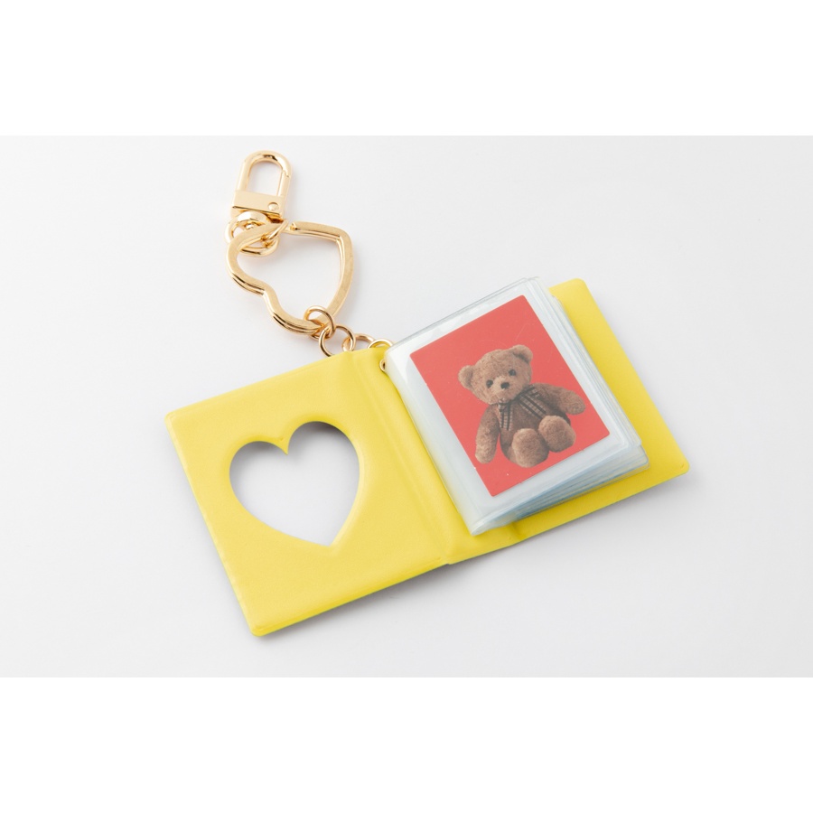 Binder Collect Book Đựng Photo Card Ảnh  ARTBOX Hàn Quốc Họa Tiết Gấu Teddy Có Móc Khóa Trái Tim 20 Sleeves