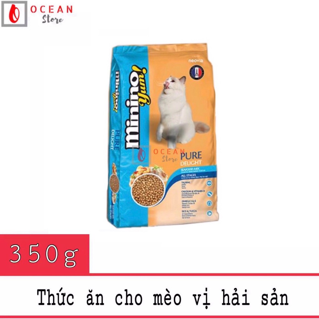 Thức ăn cao cấp vị hản sản cho mèo - Thức ăn Minino Yum 350g (cho mọi lứa tuổi)