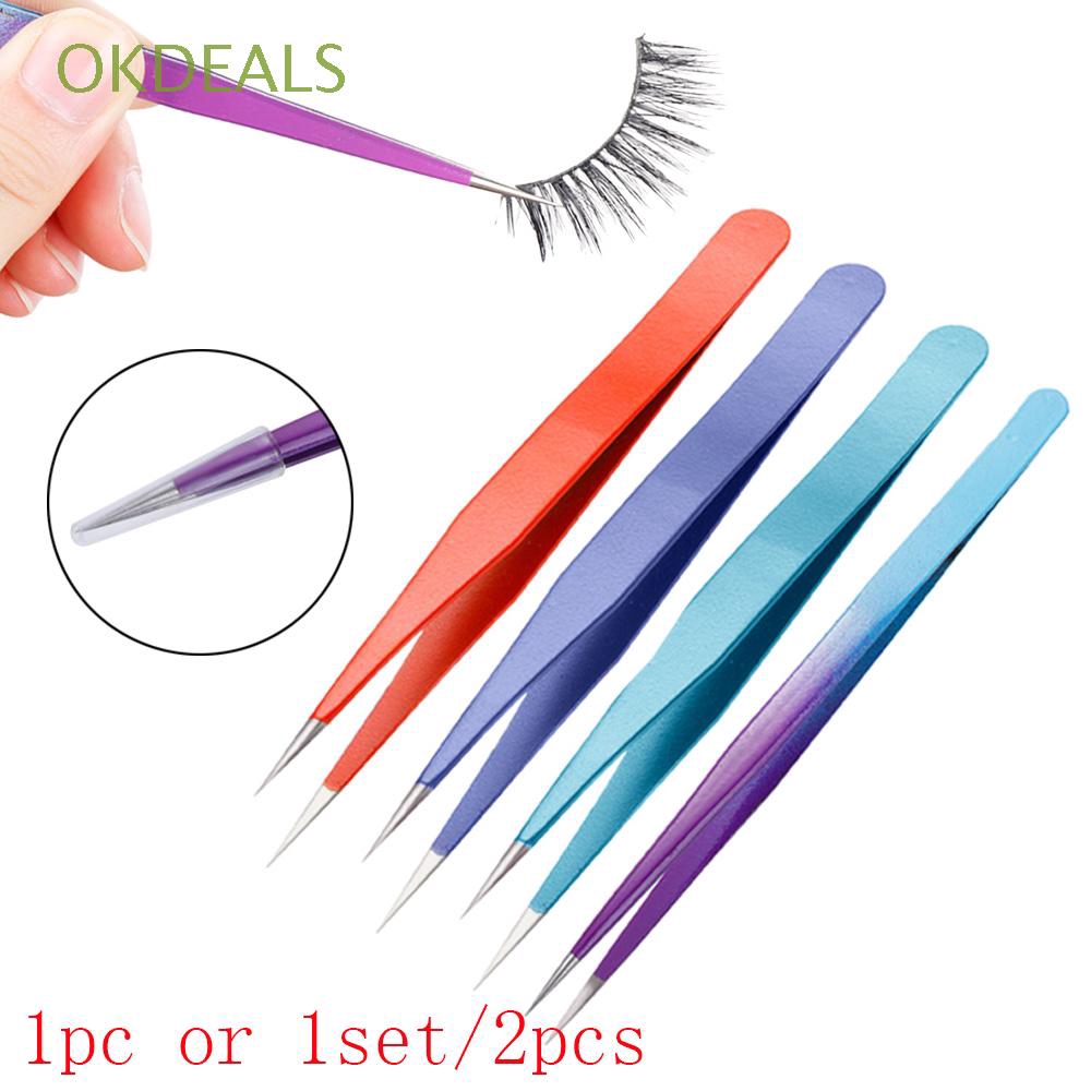 Nhíp Gắn Mi Giả Bằng Thép Không Gỉ Trang Điểm Tiện Dụng