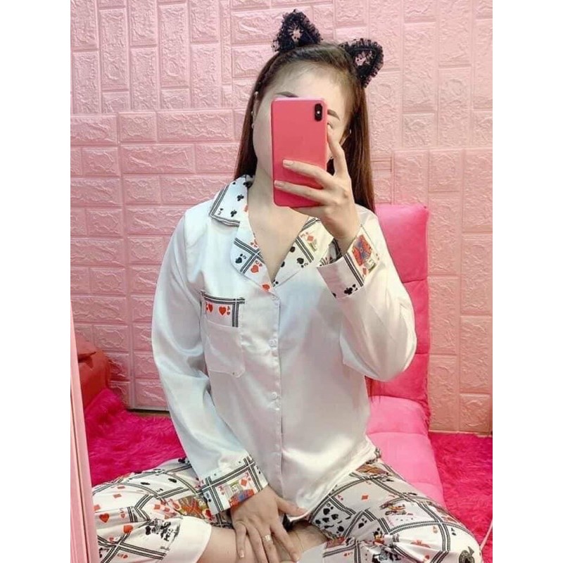 đồ bộ pijama lá bài