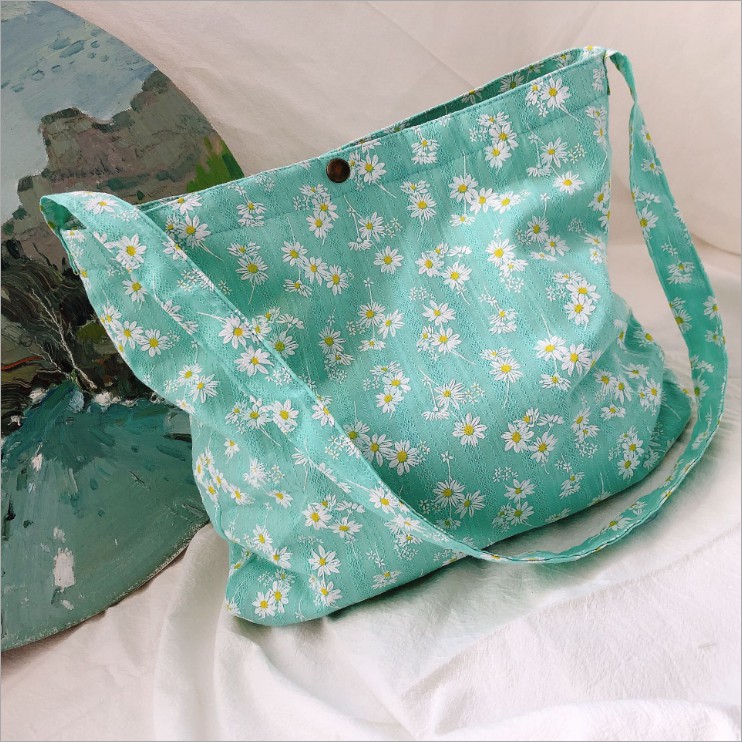 Túi Tote vải hoa cúc