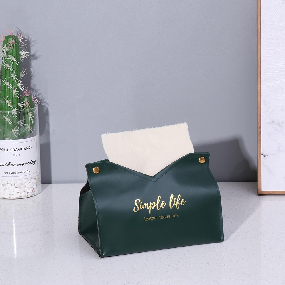 Hộp Da Đựng Khăn Giấy Để Bàn Trang Trí Nội Thất Ốp