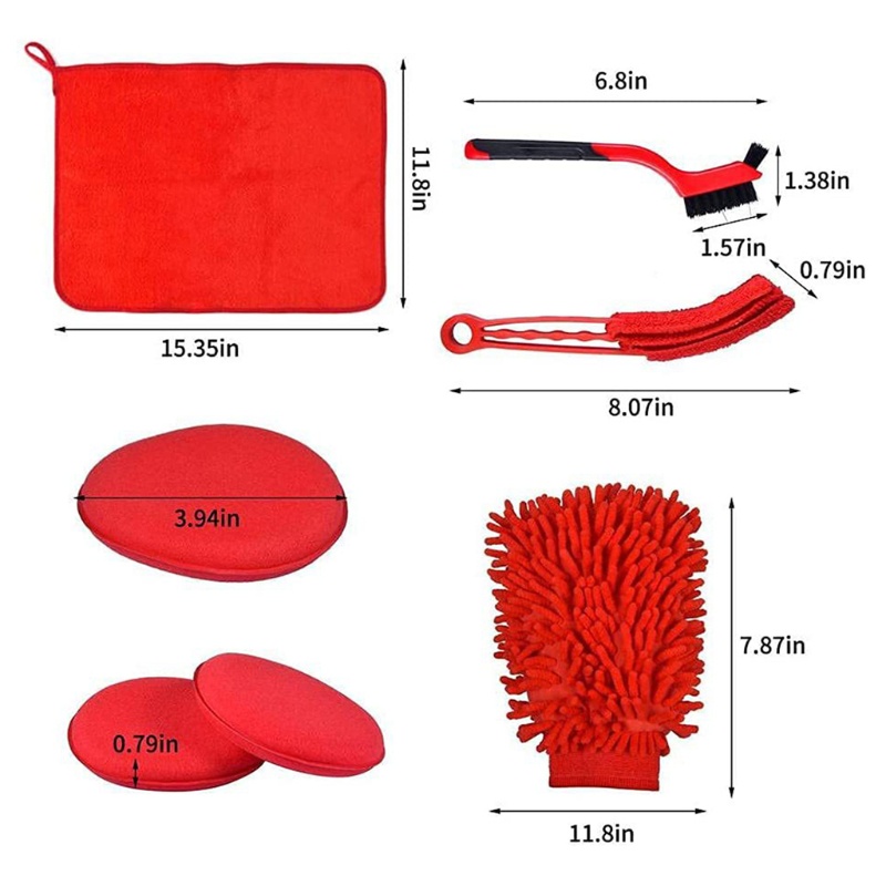 Set 18 Cọ Vệ Sinh Vành Bánh Xe Hơi / Xe Tải Đa Năng Tiện Lợi