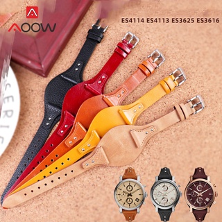 Dây đeo đồng hồ bằng da bò 18mm thay thế cho fossil es4113 es4114 es3616 es3625 es4045