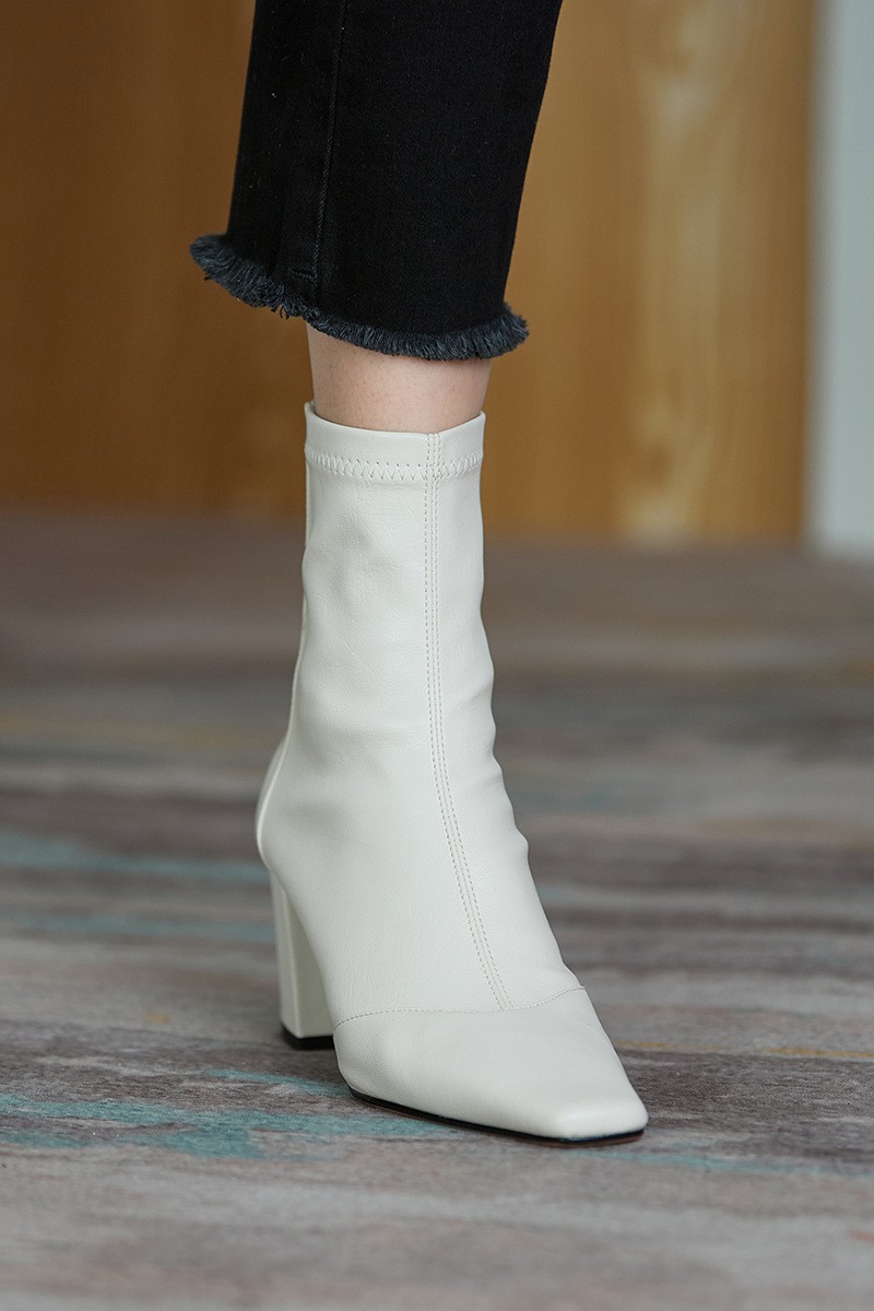 Giày bốt nữ cao gót co giãn phong cách Pháp thời trang thu đông năng động | BigBuy360 - bigbuy360.vn