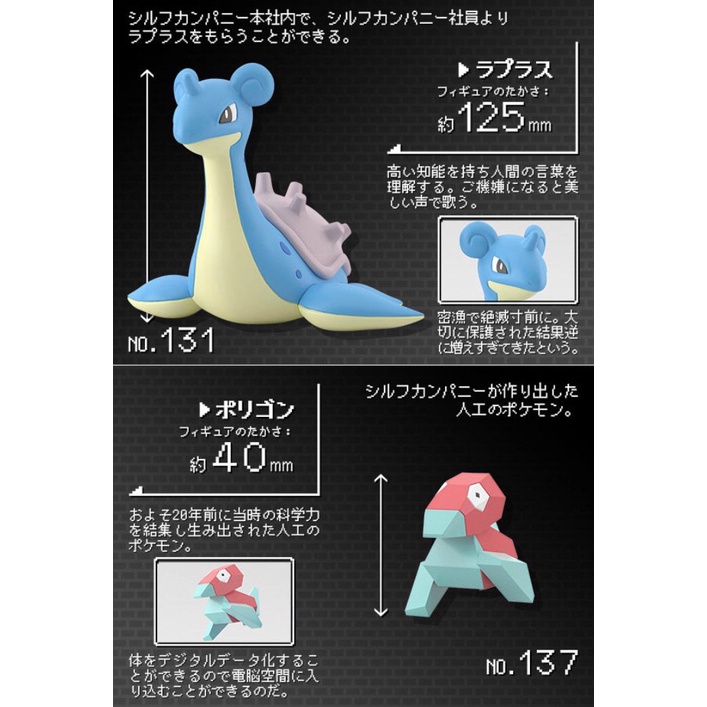 [NEW] Mô hình đồ chơi chính hãng Bandai Poke Scale World Kanto 1/20 Lapras - Nidoqueen - Porygon - Giovanni Set