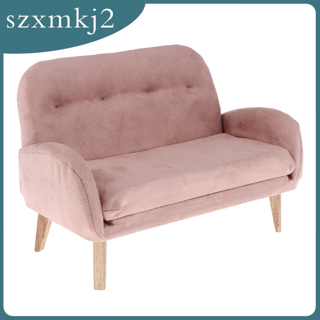 Mô Hình Ghế Sofa Đôi Tỉ Lệ 1 / 6 szxmkj2 Trang Trí Nhà Búp Bê
