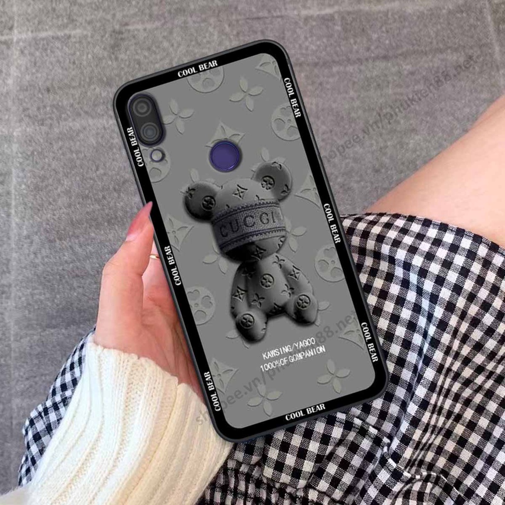 Ốp Xiaomi Redmi Note 7 bear, k@ws thương hiệu phong cách ốp lưng thời trang cao cấp