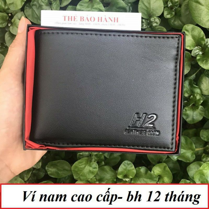 Ví da nam H2 Wallet hàng chính hãng, chất lượng cao, bền đẹp, bảo hành 2 năm