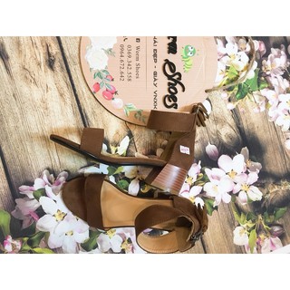 SANDAL DA LỘN KHÓA GÓT SAU - 4CM