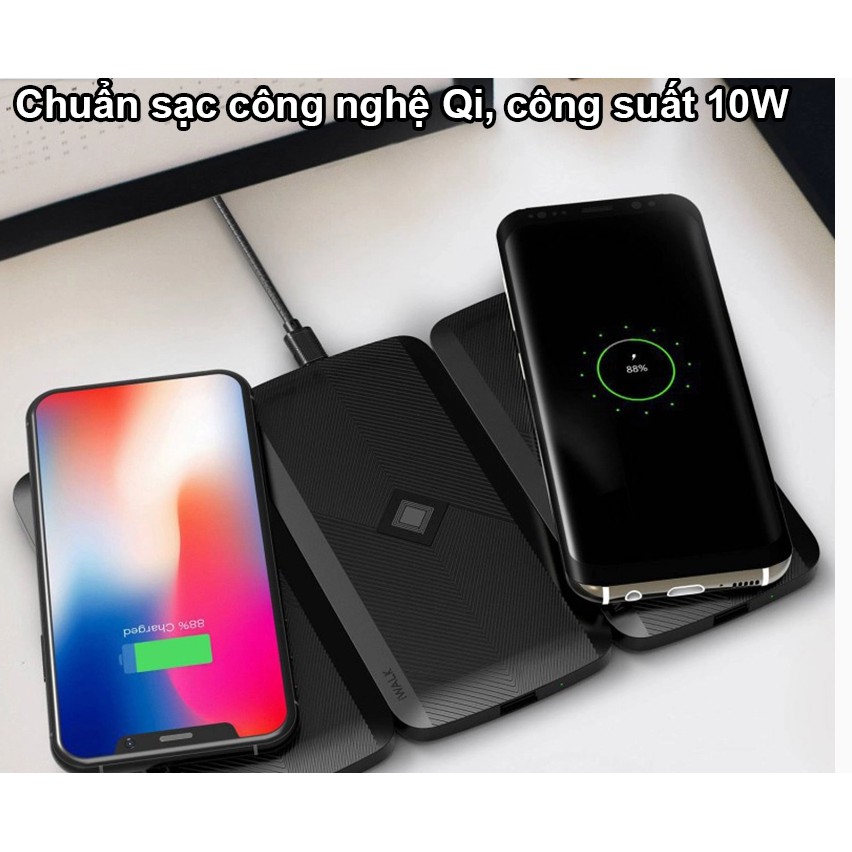 Đế sạc không dây iWalk 10W – Hai cách sạc tiện lợi,,Sạc không dây iPhone 8 : , Galaxy S8: 3,5 tang 1 pin samrt  20000ma