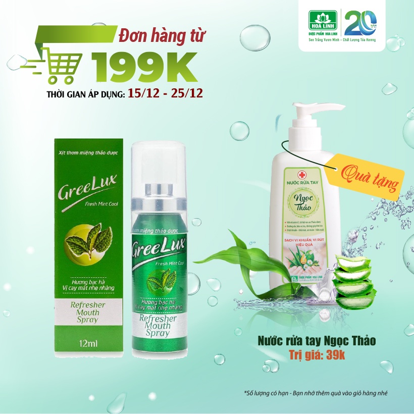 Xịt Thơm Miệng Greelux Fresh Mint Cool (vị cay mát nhẹ nhàng)