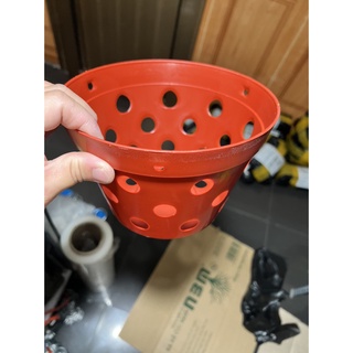 chậu nhựa giả đất trồng hoa lan LOẠI DÀY F20, chậu nhẹ, cứng, chắc, chịu nắng tốt.
